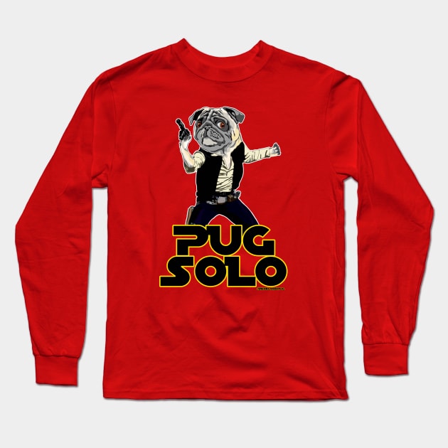 PUG SOLO Long Sleeve T-Shirt by darklordpug